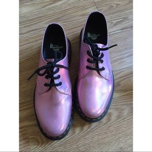 Doc Martens pink holographic shoes
